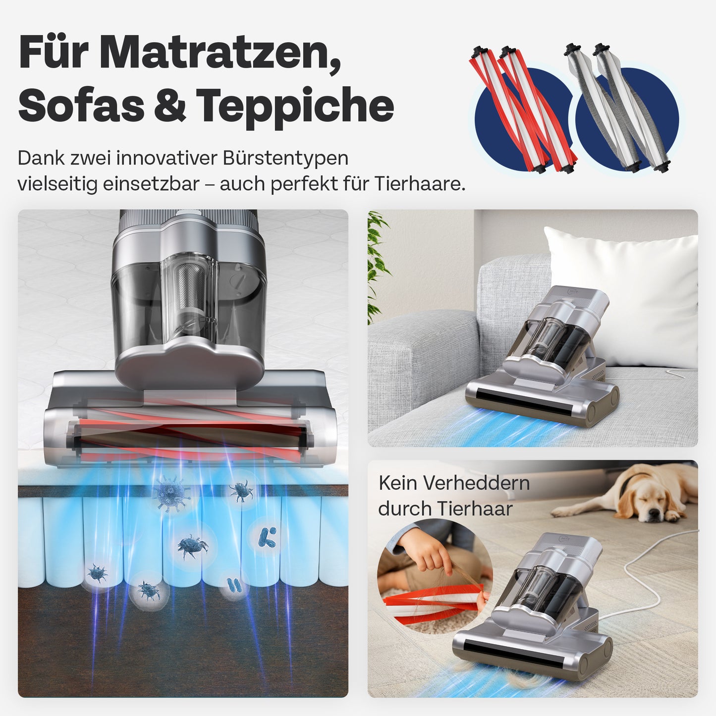 MITEGUARD® MG-500UV Milbensauger - Matratzensauger gegen Hausstaubmilben
