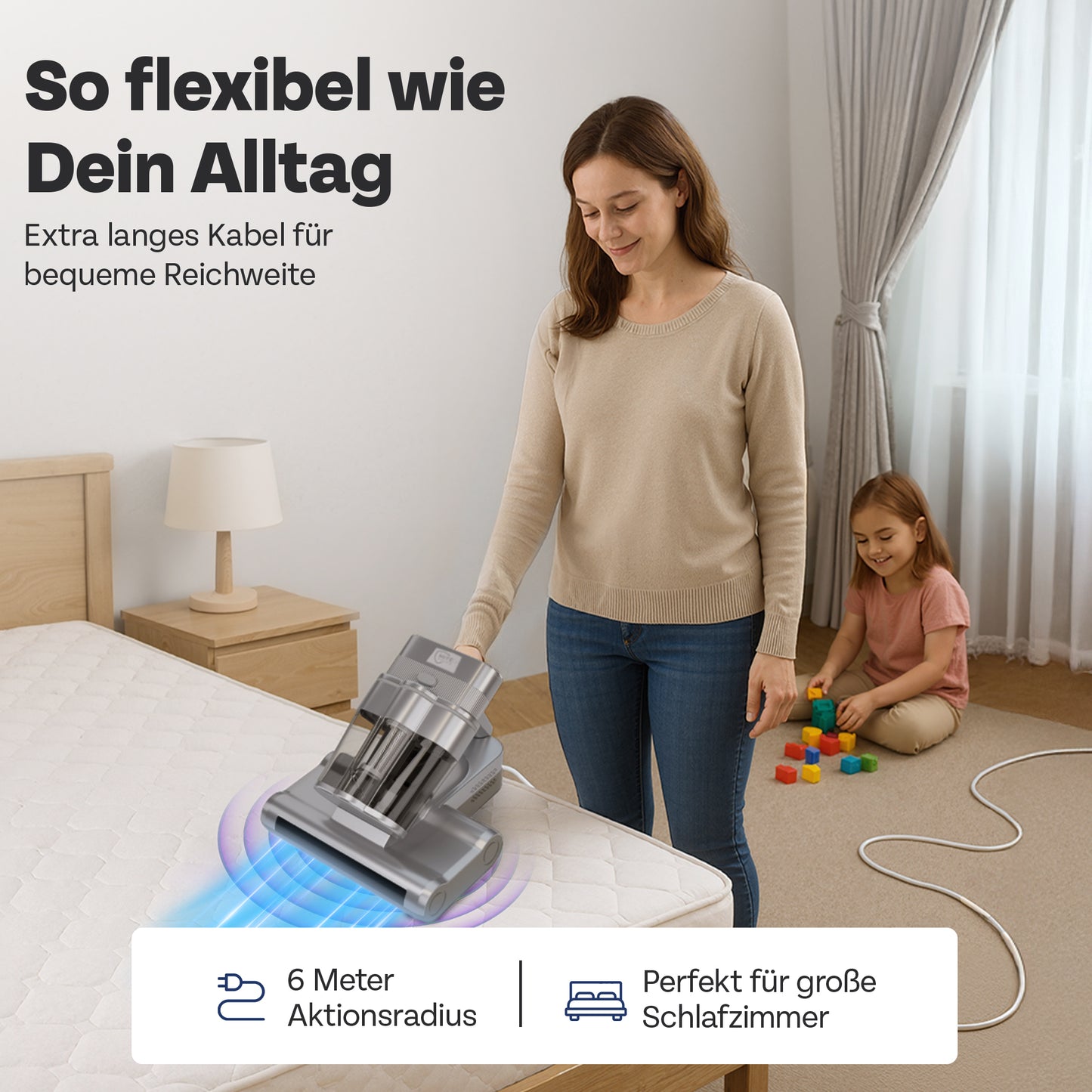 MITEGUARD® MG-500UV Milbensauger - Matratzensauger gegen Hausstaubmilben