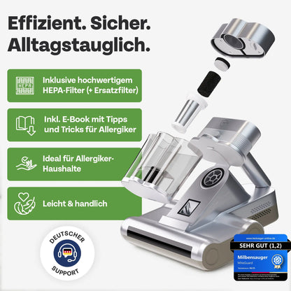 MITEGUARD MG-500UV Milbensauger - Effektiver Schutz gegen Hausstaubmilben MiteGuard