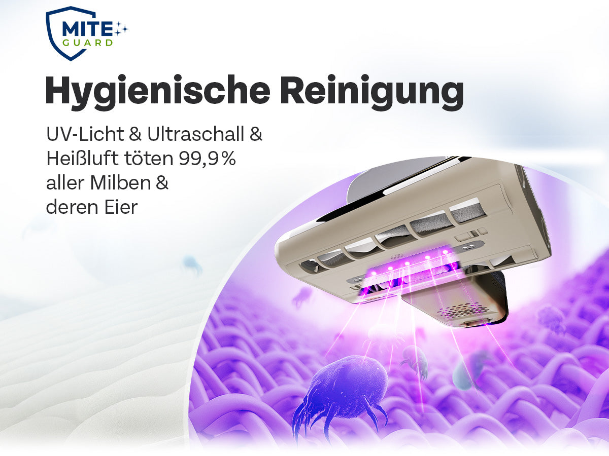 MITEGUARD® MG-500UV Milbensauger - Matratzensauger gegen Hausstaubmilben