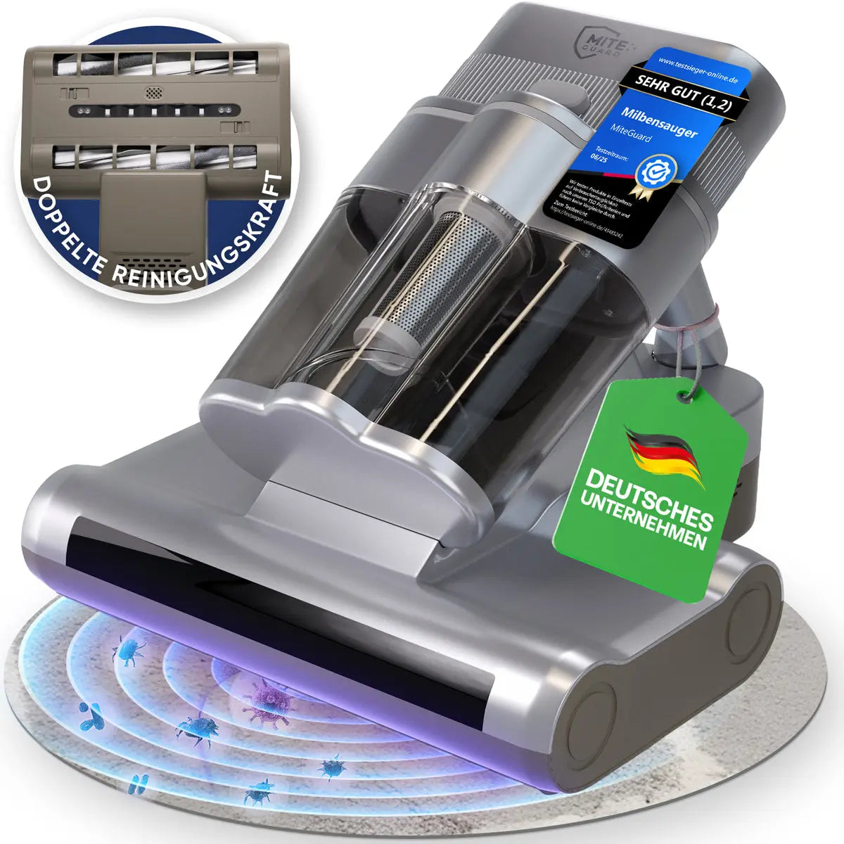MITEGUARD MG-500UV Milbensauger - Matratzensauger gegen Hausstaubmilben MiteGuard