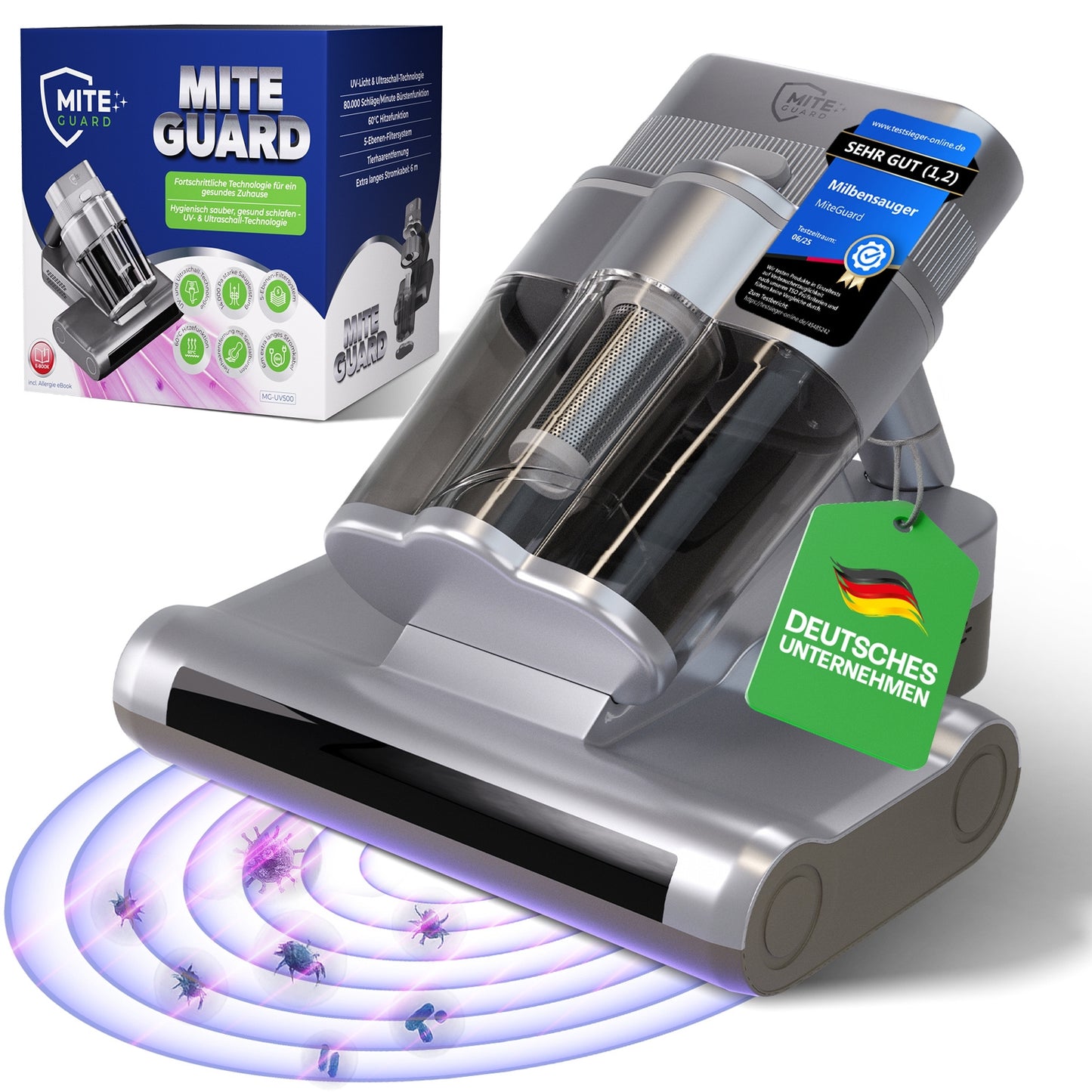 MITEGUARD® MG-500UV Milbensauger - Matratzensauger gegen Hausstaubmilben (Vorführgerät)